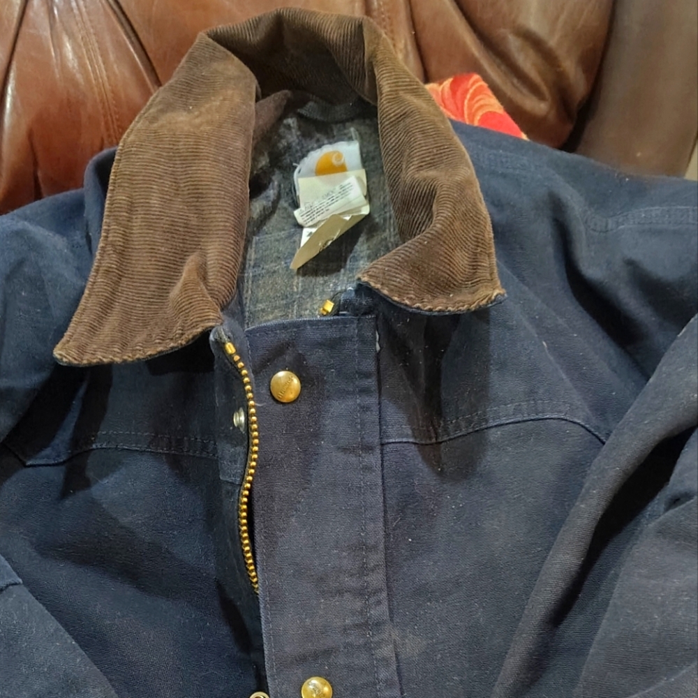 Carhartt Blue and Brown Military Field Jacket